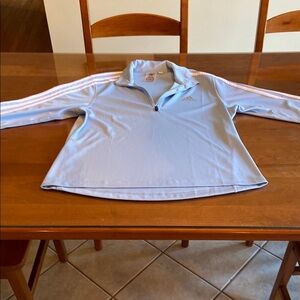 adidas Light Blue Quarter-Zip Sweatshirt